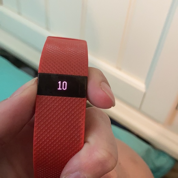 COPY - Red Fitbit HR fitness tracker and step tra… - Picture 4 of 8